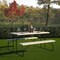 Flash Furniture White Wood Picnic Table & Benches RB-EBB-1470FD-WH-GG - alternate 1